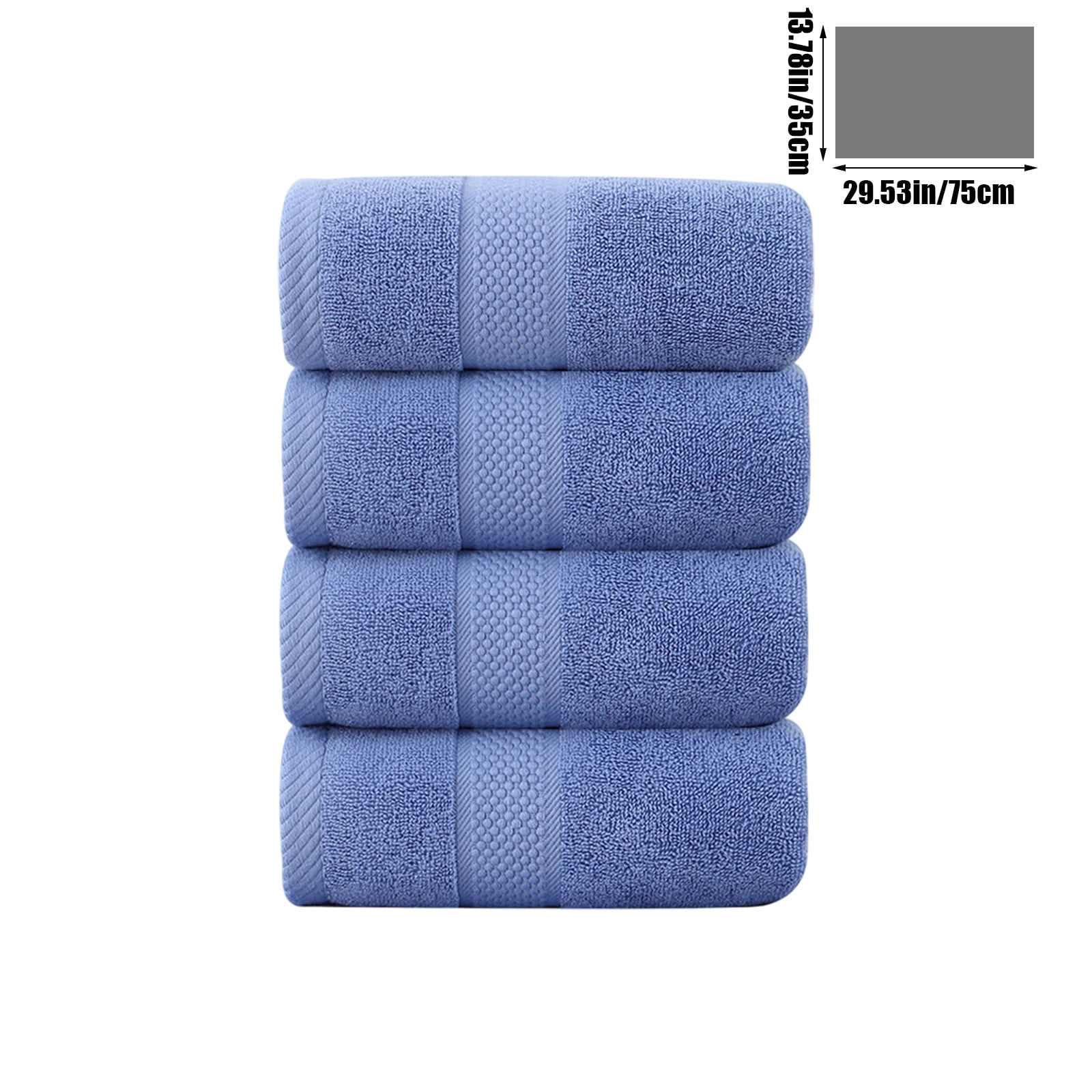 AUHomi Elegance Organic Cotton Face Towel - Super Soft, Quick Dry, Durable, Absorbent Oversized Face Towels - Ideal Quick Dry Large Luxury Towel Set for Shower,Cleanse the Face,(30"x14", 4pcs)Gray