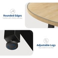 thumbnail image 3 of 31.5" Round Dining Table Seats 2-4, Wood Top Metal Frame, Space Saving Kitchen Table, Chairs Not Included, 3 of 7