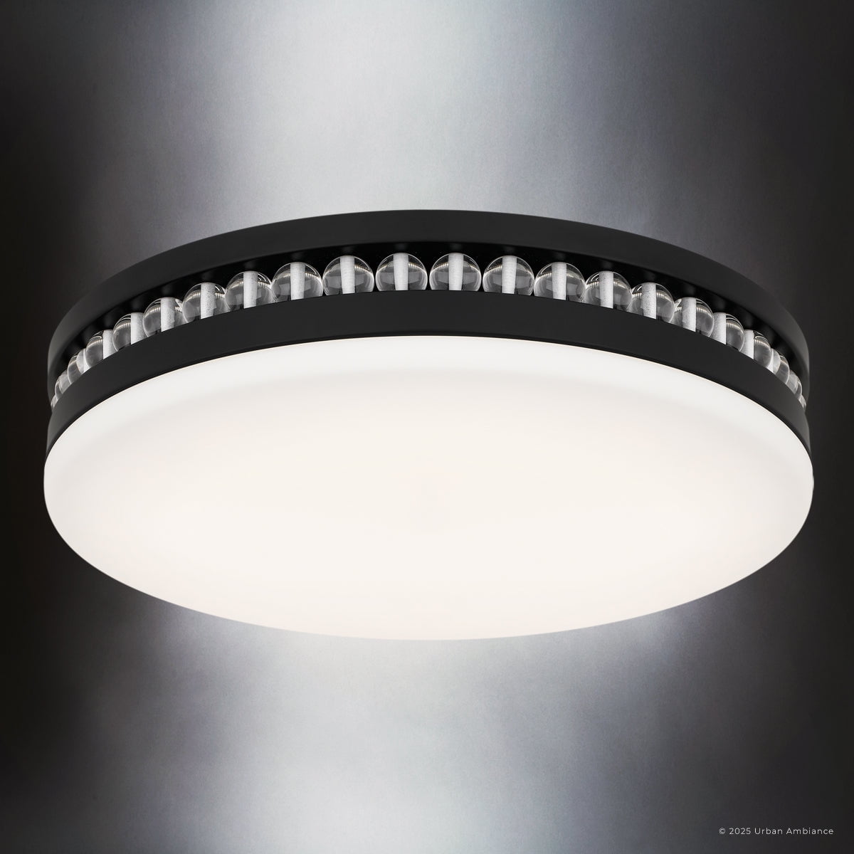 Luxury Old World Ceiling Light, Matte Black, UQL6378