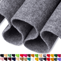 FabricLA Felt Fabric | 72" Inch Wide & 1.6mm Thick Charcoal Fabric| Non-Stiff, Soft Fabric Material | Felt Fabric by The Yard |Felt Roll for Crafts, Sewing and Padding | Half Yard Fabric Charcoal