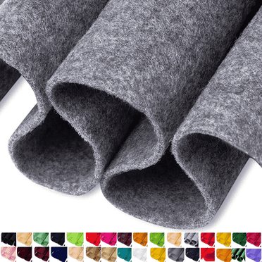 FabricLA Felt Fabric | 72" Inch Wide & 1.6mm Thick Charcoal Fabric| Non-Stiff, Soft Fabric Material | Felt Fabric by The Yard |Felt Roll for Crafts, Sewing and Padding | Half Yard Fabric Charcoal