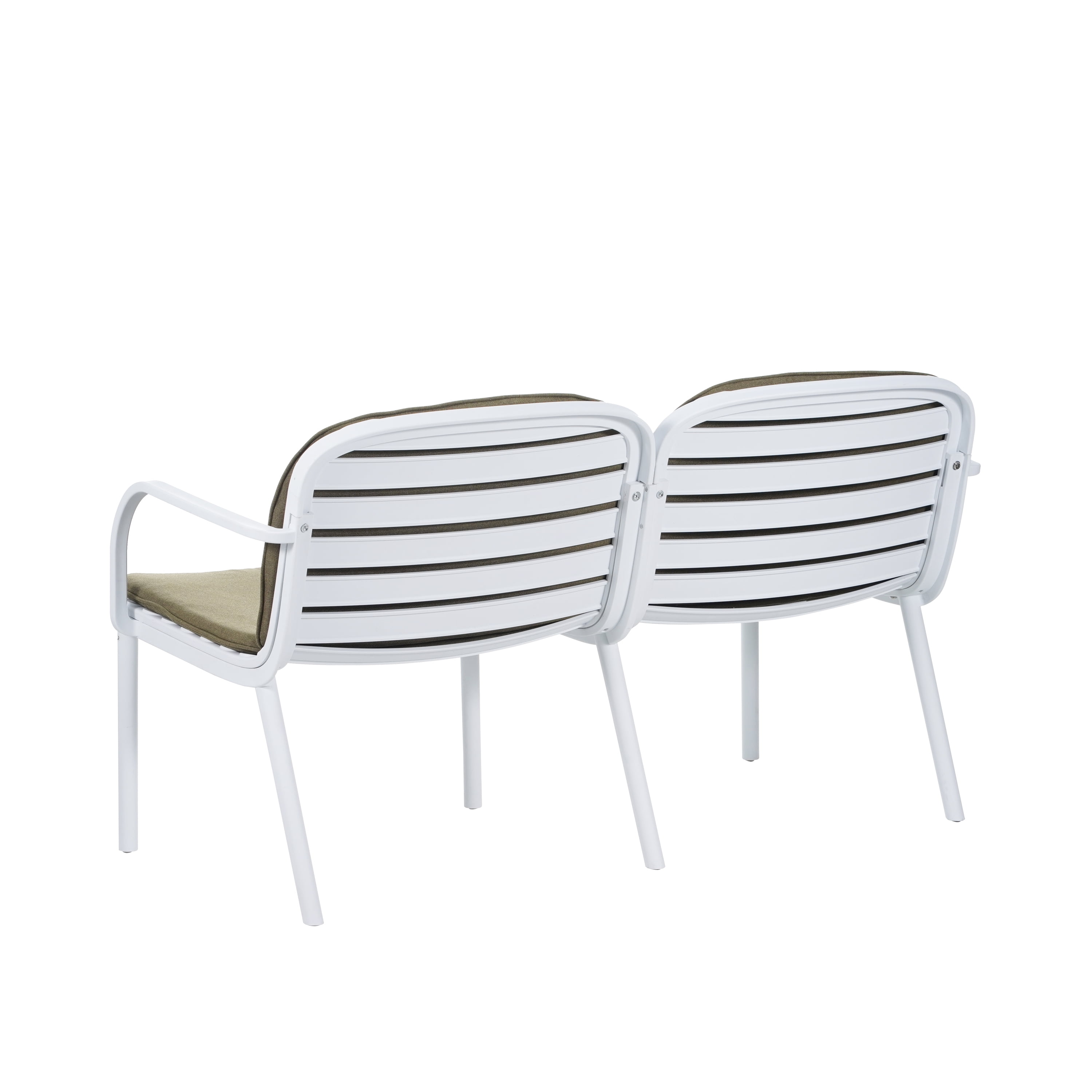 Euroco Outdoor Loveseat – Robust PP Frame,Weather-Resistant, Easy Maintenance, Comfortable Club Chair for Patio, Assembly Required