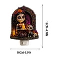 thumbnail image 3 of Halloween Decorations Indoor, Plug In Skull Night Light, Day of The Dead Acrylic Wall Lamp, Warm Glow for Home, Bedroom, Corridor, Holiday Gift Idea, 3 of 6