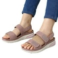 thumbnail image 1 of IUJSOY Womens Platform Sandals Comfort Open Toe Rhinestone Summer Dress Shoes Lightweight Flats, 1 of 8
