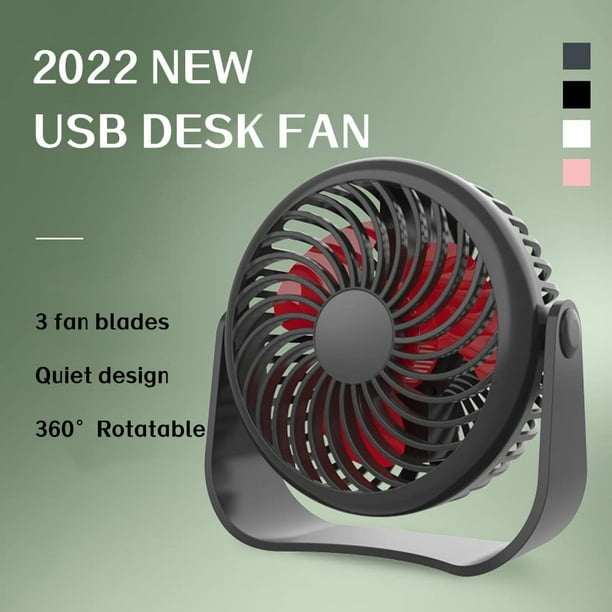 Ventilateur de Bureau USB, Ventilateur de Table à 3 Vitesses