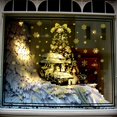 thumbnail image 2 of Adhesivos de pared para ventana de Navidad, copos de nieve, árbol de Navidad, Reno, calcomanías doradas con purpurina para decoraciones navideñas para fiestas en casa Fason HZ-054, 2 of 7