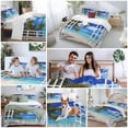 thumbnail image 6 of Windows Seascape Bedding 3 Piece Duvet Cover Set Queen Size, Summer Beach Coastal Palm Trees Soft Microfiber Comforter Cover with Zipper Closure & Pillowcases, Wrinkle & FadeResistant Quilt Cover, 6 of 9