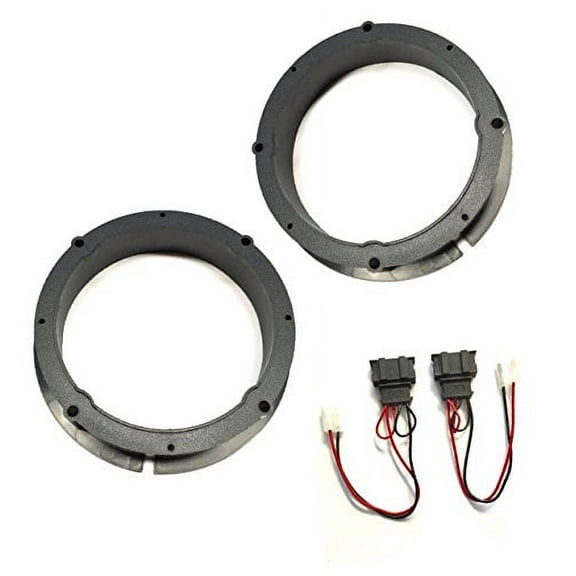 ASC Audio 6 -Inch 6" 6.5" 6.75" Speaker Install Adapter Plates and Wire Harness for select VW Volkswagen 2009-2015 CC, 1999-2014 Golf, 1999-2016 Jetta, 1998-2011 Beetle, 1998-2016 Passat, 07-09 Rabbit
