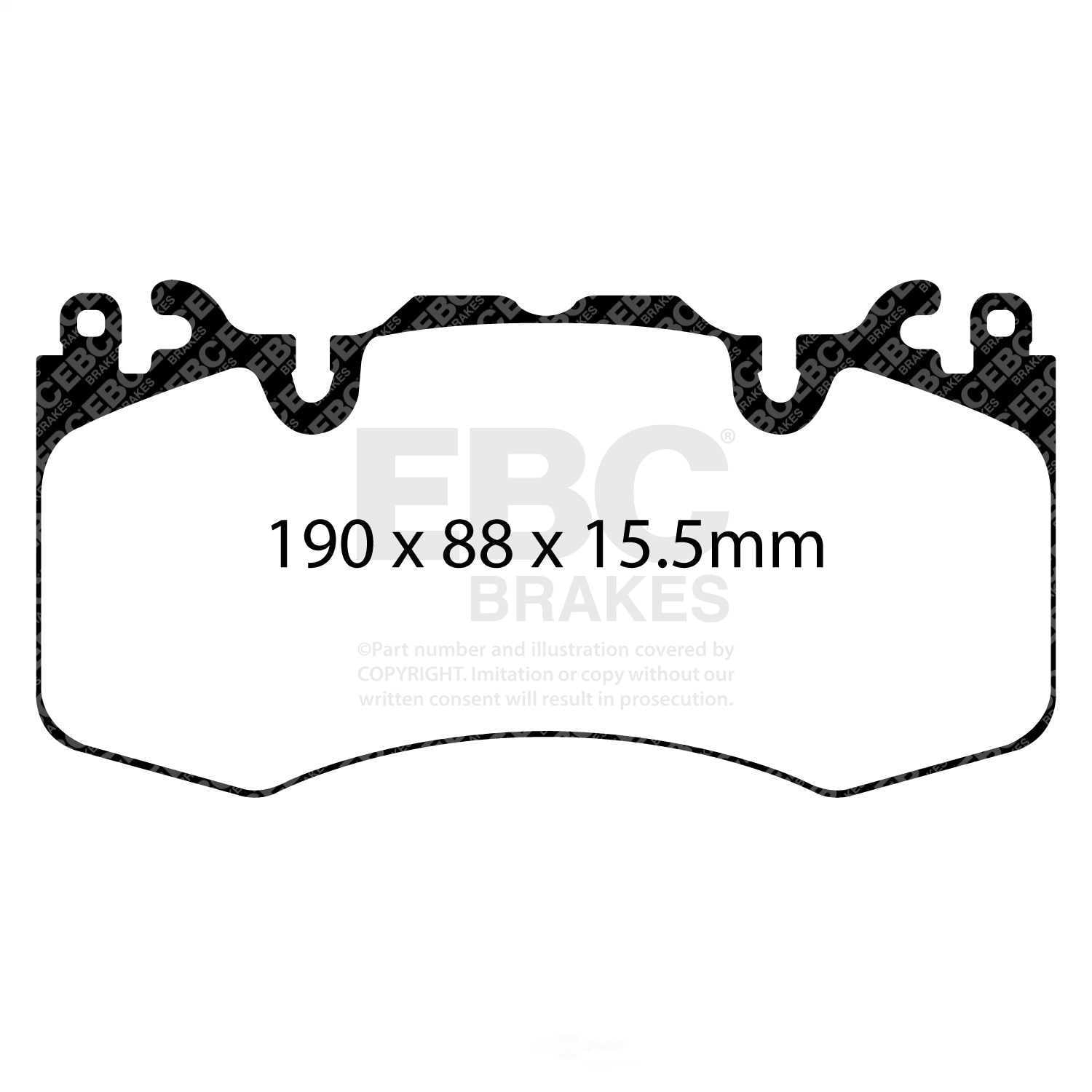 EBC Brakes Greenstuff 6000 Series Heavy Duty 4x4/SUV/Light Truck Brake Pad Set Fits select: 2012-2022 LAND ROVER RANGE ROVER SPORT, 2010-2022 LAND ROVER RANGE ROVER