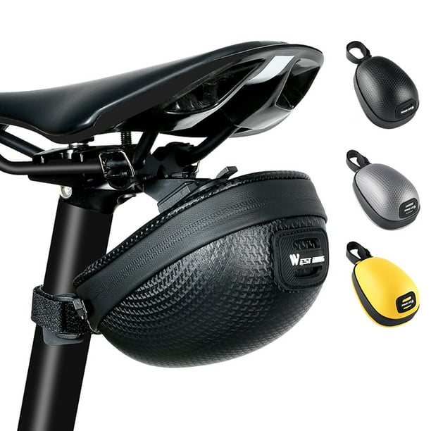 WEST BIKING 0.4L Capacity Portable Bike Saddle Bag Outdoor Riding Waterproof Hard Cover Road Bicycle Under Seats Bag Practical Bicycle Riding Bag Walmart