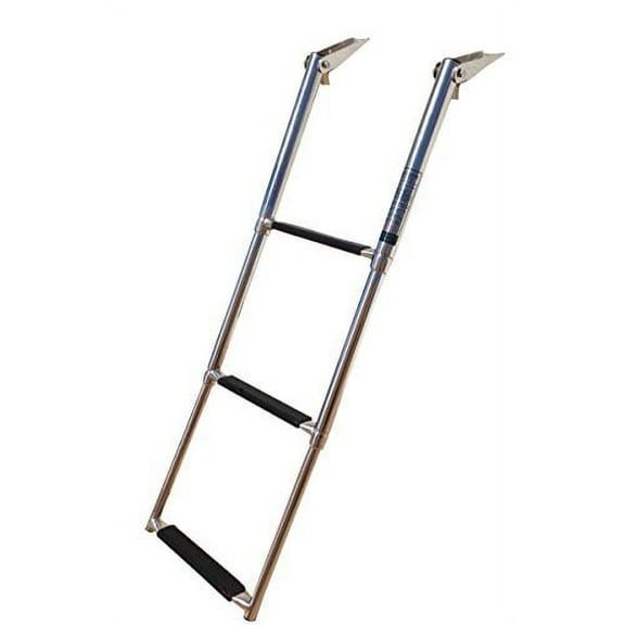 Pactrade Marine Boat Stainless Steel 3 Step Telescopic Ladder Swim Step Over Platform