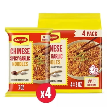 Maggi Chinese Spicy Garlic Instant Noodles – Bold & Savory, 4-Pack