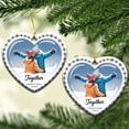 thumbnail image 4 of Our First Christmas Together Ceramic Ornament, Couple Gift for Dating Anniversary, Custom Name Text Names & Date Photo Mr Mrs Christmas Ornament, 4 of 5
