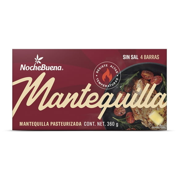 Mantequilla NocheBuena sin sal en barra 4 pzas 90 g c/u