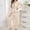Beige, variant on Naittoop Lounge Sets for Women Ribbed Sleepwear Long-Sleeved Shirt and Length Bottom Pajama Set