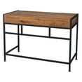 thumbnail image 5 of IM Beauty FCH 106*50*75cm Retro Wood Table Top Black Steel Frame Particle Board Two Drawers Computer Desk Can Be Used For Study Desk, 5 of 8
