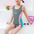 thumbnail image 6 of Mceream Girls Swimsuit One Piece Boyleg Bathing Suit Full Coverage Rash Guard Bathing Suit Teen Practice Swimwear with UPF 50+ Size 4-14, 6 of 6