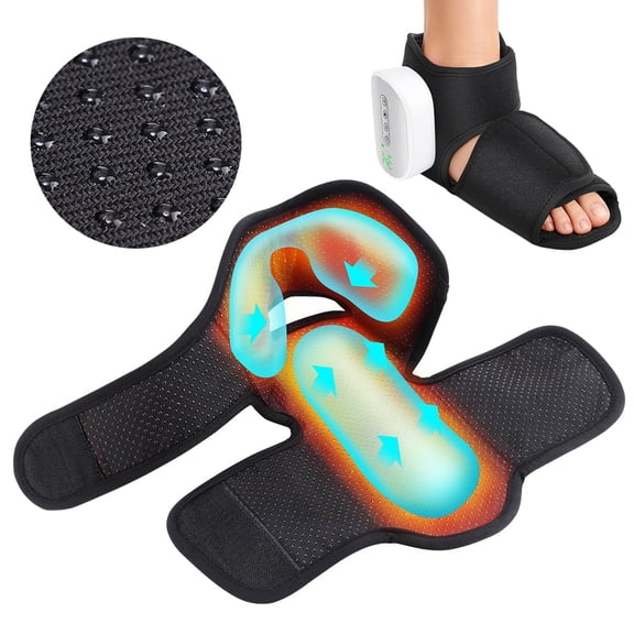 Cordless Foot and Ankle Massager with Airbags Air Compression, 3 Modes 4 Intensities 4 Heat Levels 3000mAh Battery, Electric Massager for Tired Foot, Rechargeable Massage Machine for Home Travel Gift