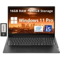 thumbnail image 1 of Lenovo V15 Gen 4 15.6" FHD Anti-Glare Laptop, Intel i5-13420H, 16GB DDR4 RAM, 672GB Storage (512GB SSD+160GB Docking Station Set), ‎Intel UHD Graphics, Number Pad, Webcam, Windows 11 Pro, Black, 1 of 9