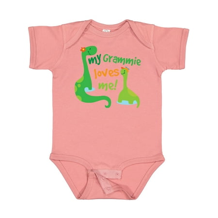 

Inktastic My Grammie Loves Me Grandson Dinosaur Gift Baby Boy Bodysuit