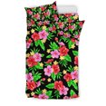 thumbnail image 1 of Pink Red Hibiscus Pattern Print Design Hb023 Bedding Set, 1 of 5