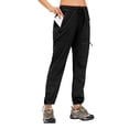 thumbnail image 5 of AWXNJUX Sweatpants Women Women's Cargo Hiking Pants Outdoor Water Upf 50+ Long Pants With Zipper Up Pocket Women’S Pants Womens Pants Casual Palazzo Pants (Black,L), 5 of 5