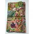 thumbnail image 4 of Handblock Multi Pasiely Print Handmade Cotton Kantha Quilting Throw Blanket Hippie Queen/King Size Bohemian Block Kantha Quilt, 4 of 4