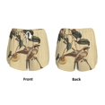 thumbnail image 6 of Uemuo Vintage Bird Pattern Women's Athletic Shorts High Waisted Running Shorts with Liner Pockets Gym Elastic Workout Shorts-Small, 6 of 9