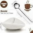 thumbnail image 2 of 4 Pieces Coffee Spoon Rest and Spoon Small Teaspoon Holder Ceramic Coffee Spoon Rest for Coffee Bar Coffee Stirrers Holder for Coffee Station Kitchen Accessories nice Present for Coffee Lovers, 2 of 6
