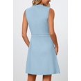 thumbnail image 4 of Vestido MEROKEETY para mujer, formal, sin mangas, mini, azul claro, 4 of 8