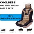 INFANZIA Leopard Car Seat Covers Cheetah Pattern Integrated Auto Seat