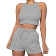 thumbnail image 2 of GZWYHT Lounge Sets for Women Comfy Sets for Women Clothing Workout Outfits For Women Casual Sets Yoga Shorts Set Two Piece Sets for Women Two Piece Sets for Women Summer Grey M, 2 of 9