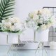 thumbnail image 2 of Artificial Flowers, Fake Peony Silk Hydrangea Bouquet Decor Plastic Carnations Realistic Flower Arrangements Wedding Decoration Table Centerpieces 2 P, 2 of 5