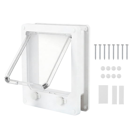 lanema DIY Cats Door for Interior Get-in-whenever Easy to Install Room Entry 4-way Lockable