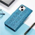thumbnail image 4 of Funda Cartera FOXDOCK para iPhone 14 , Flip PU con Relieve de Gatos y Perros, Tarjetero y Soporte, 4 of 6