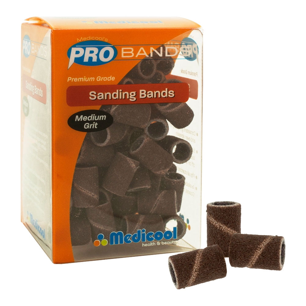 Medicool Sanding Bands for Electric Nail File Drill Box of 100 Medium Grit