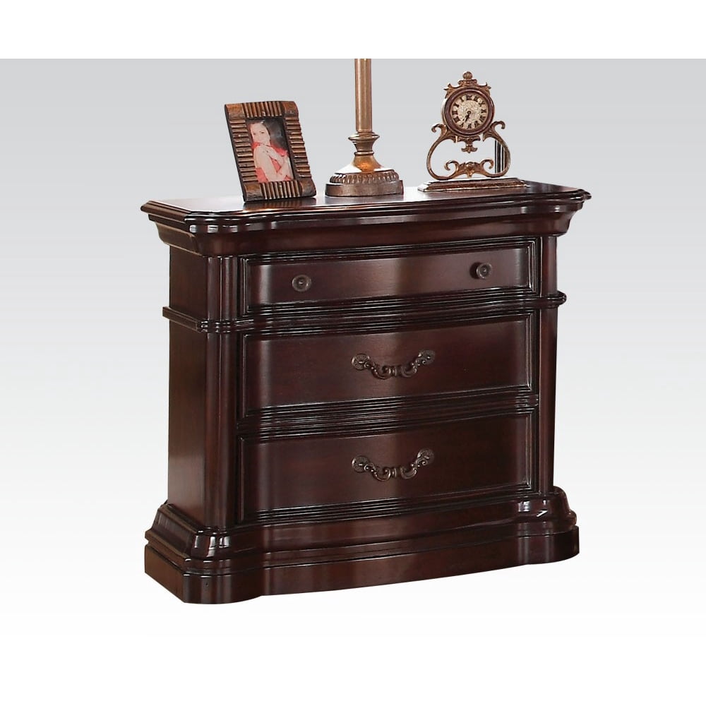 Simple Relax Veradisia Dark Cherry 3Drawer Night Stand