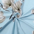 thumbnail image 4 of PiccoCasa 4 Seater Sofa Slipcover Spandex Floral Print Couch Cover, X-Large Sky Blue, 4 of 8