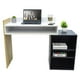 thumbnail image 2 of Escritorio Top Living con Entrepaño y Estantes Laterales Café Negro y Blanco, 2 of 6