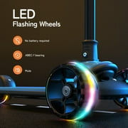 Besrey 3 Wheel Toddler Scooter for Ages 3-10 Years Boys and Girls,Kids Scooter with LED Light Wheels and Foldable Adjustable Height,Blue
