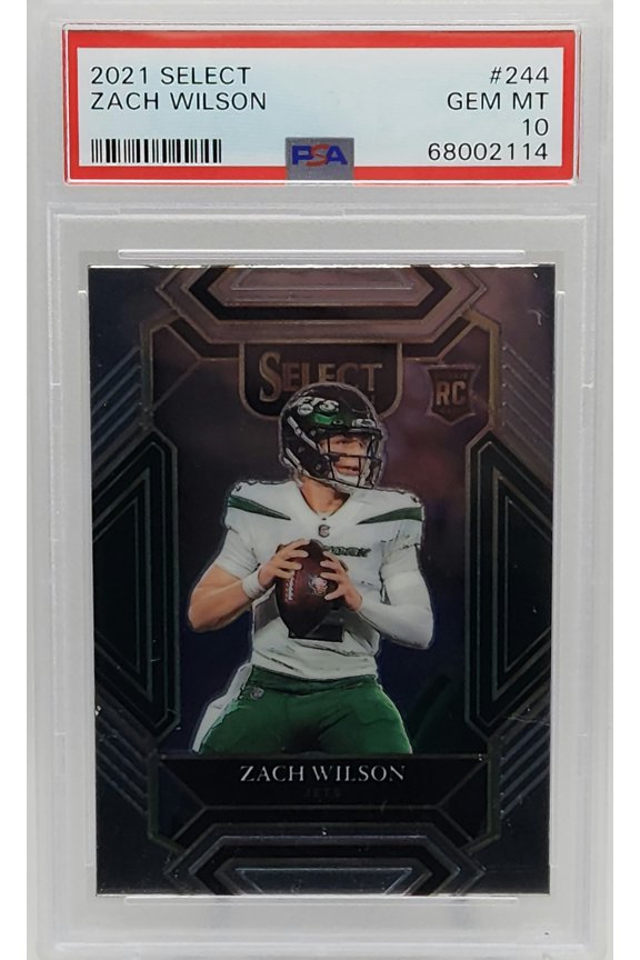 Zach Wilson New York Jets 2021 Panini Select Rookie Card #244 PSA 10 Gem Mint