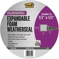 M-D Building Products Platinum Black Foam Waterproof Weatherseal for Multi-Purpose 20 ft. L X 0.5 in