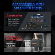 GZ GUOZHI 50A LED Plasma Cutter,110V/220V,IGBT Inverter,Digital Display,Front Pressure Gauge,Pre/Post Flow,2T/4T Mode,1/4 NPT,1/2Clean Cut