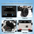 thumbnail image 6 of 12V Kids Ride On Car, Electric Truck Ride On Toys with 5MPH Max Speed, Remote Control, LED Lights, and Music for Kids Gifts, White, 6 of 7