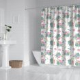 thumbnail image 2 of Pioneer Flower Floral Print Pattern Shower Curtain 84”x72", Bathroom Decorative Shower Curtain Set with 12 Hooks, Waterproof Washable, 2 of 6