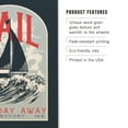 thumbnail image 3 of Newburyport, Massachusetts, Nautical Sayings Collection, Sail the Day Away, Contour Birch Wood Wall Sign (6x9 Rustic Home Decor, Ready to Hang Art), 3 of 5