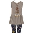 thumbnail image 4 of Little Girl 4 Pieces Jacket Tank Top Legging Necklace Winter Girls Pant Set Navy 6 JKS 2099 BNY Corner, 4 of 4