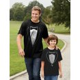 thumbnail image 5 of Printed Tuxedo With Bow-Tie Suit Father & Son Tux Funny T-Shirts Dad Black XXX-Large / Son Black 5/6, 5 of 5