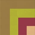 thumbnail image 1 of Ahgly Company Tapis d'Intérieur Lavable en Machine Carré Jaune Transitionnel, 5 Pieds Carré, 1 of 7