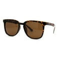 thumbnail image 1 of Classic Hipster Rectangular Keyhole Horn Rim Sunglasses Tortoise Brown, 1 of 1